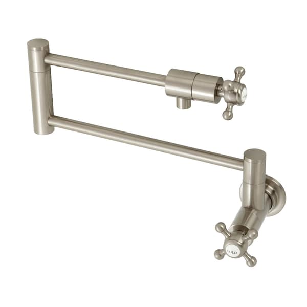 Kingston Brass KS4108BX Wall Mount Pot Filler, Brushed Nickel KS4108BX - main